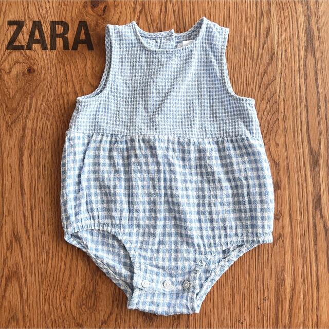 ZARA(ザラ)のZARA ベビー ロンパース ギンガムチェック キッズ/ベビー/マタニティのベビー服(~85cm)(ロンパース)の商品写真