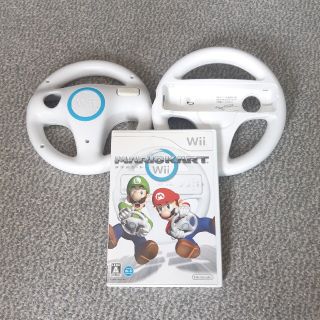 ウィー(Wii)のWii ハンドル+マリオカートソフト セット(家庭用ゲームソフト)