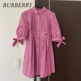 バーバリーブルーレーベル(BURBERRY BLUE LABEL)のBURBERRY BLUE LABAL 五分袖 シャツ リボンカットソー(カットソー(半袖/袖なし))