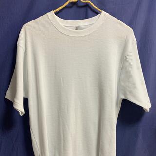 イッカ(ikka)のikka  MENSホワイトワッフルTシャツ　XL(Tシャツ/カットソー(半袖/袖なし))