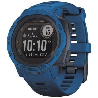 ガーミン(GARMIN)の【ラスト1個】GARMIN　Instinct Dual Power　ブルー(腕時計(デジタル))