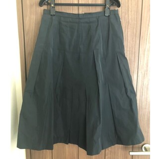 ハナエモリ(HANAE MORI)のHANAE MORI Deux ハナエモリ スカート サイズ表記40 ブラック(ひざ丈スカート)