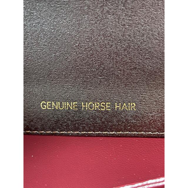 Genuine Horse hair フォーマルバッグ　未使用品　えんじ色