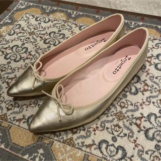 レペット(repetto)のレペット　ゴールド　フラットシューズ(バレエシューズ)