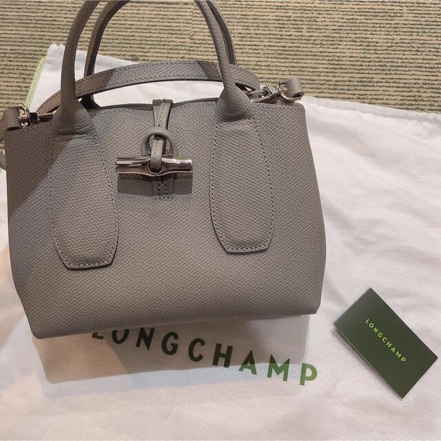 LONGCHAMP - ロンシャン トップハンドバッグ ロゾ S グレーの+