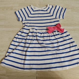 プチバトー(PETIT BATEAU)の【美品】プチバトー ボーダーワンピース(ワンピース)