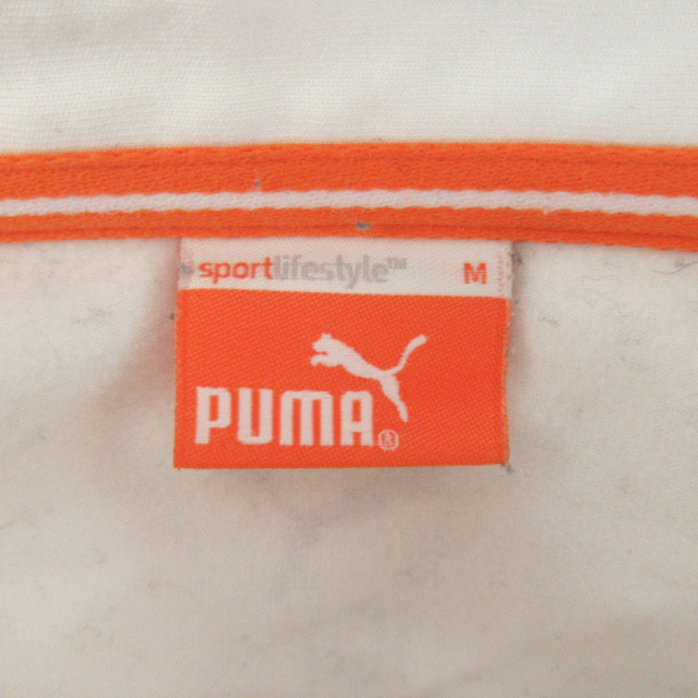 PUMA(プーマ)のプーマ カットソー シャツ 長袖 ロゴ ブロックチェック柄 M 白 ホワイト メンズのトップス(シャツ)の商品写真