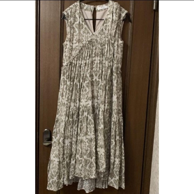 oilveサイズherliptoDamask Cotton Midi Dress