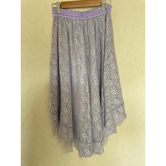 axes femme(アクシーズファム)のアクシーズファム イレヘムレーススカート レディースのスカート(ひざ丈スカート)の商品写真