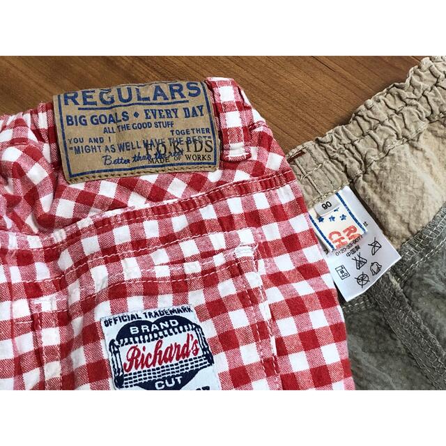 F.O.KIDS(エフオーキッズ)のハーフパンツ　90㎝　2枚セット キッズ/ベビー/マタニティのキッズ服男の子用(90cm~)(パンツ/スパッツ)の商品写真