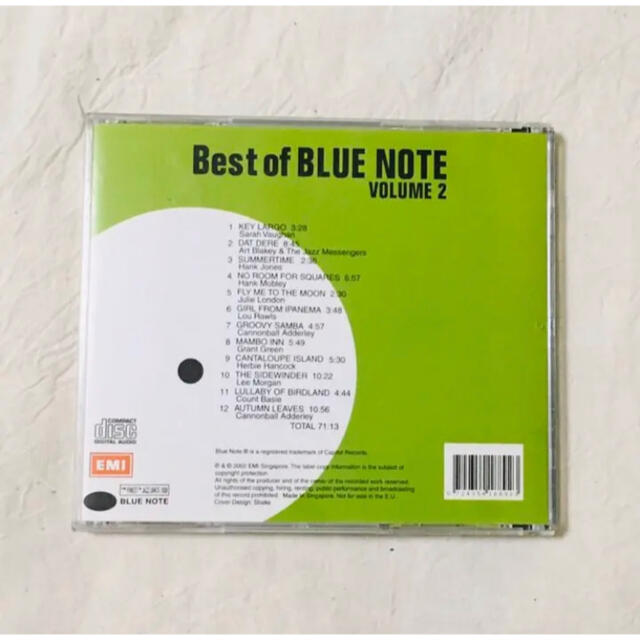 Best of BLUE NOTE sound player vol.2 エンタメ/ホビーのCD(ジャズ)の商品写真