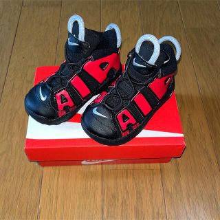 12cm NIKE TD AIR MORE UPTEMPO BLACK RED