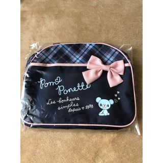 ポンポネット(pom ponette)のポンポネット　チェック&リボンバック(トートバッグ)