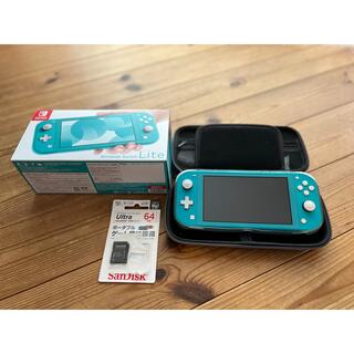 ニンテンドースイッチ(Nintendo Switch)の美品　任天堂　スイッチライト　ターコイズブルー(携帯用ゲーム機本体)