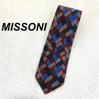 ミッソーニ(MISSONI)のused 良品 MISSONI ミッソーニ ネクタイ シルク100% アート柄(ネクタイ)