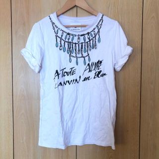 ランバンオンブルー(LANVIN en Bleu)のランバンオンブルー Tシャツ 38 ホワイト(Tシャツ(半袖/袖なし))