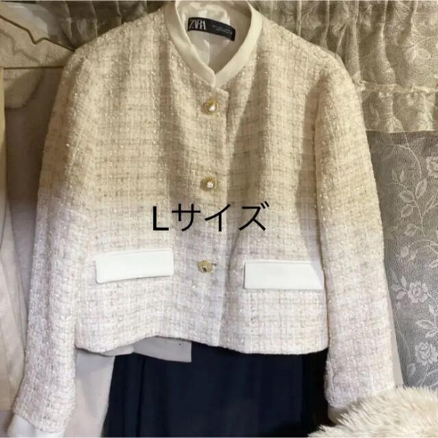 ZARA コントラストテクスチャーブレザー - ジャケット/アウター