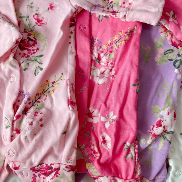 NEXT(ネクスト)のNEXT BABY 花柄ロンパース5枚セット　50サイズ キッズ/ベビー/マタニティのベビー服(~85cm)(ロンパース)の商品写真