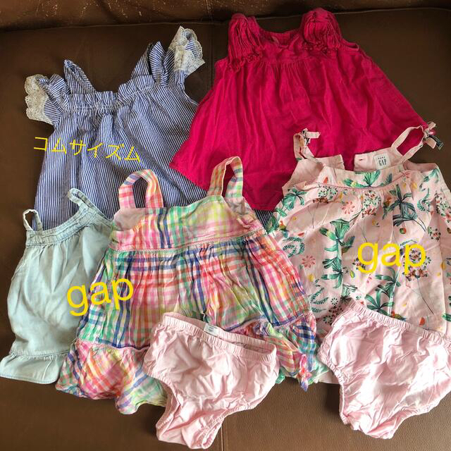 babyGAP(ベビーギャップ)のお値下げ！女の子　夏服　80 まとめ売り キッズ/ベビー/マタニティのベビー服(~85cm)(Ｔシャツ)の商品写真