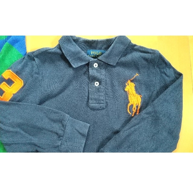 POLO RALPH LAUREN(ポロラルフローレン)のラルフローレン 長袖ポロシャツ 100サイズ 2着セット キッズ/ベビー/マタニティのキッズ服男の子用(90cm~)(Tシャツ/カットソー)の商品写真