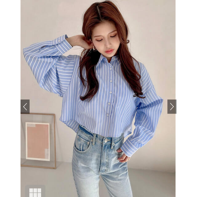 GRL - GRL ストライプ柄ショート丈シャツの通販 by yyyttt☆'s shop