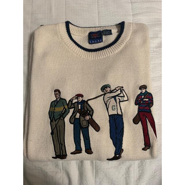 POLO RALPH LAUREN(ポロラルフローレン)のcotton treader  刺繍ニット　ゴルフ メンズのトップス(ニット/セーター)の商品写真