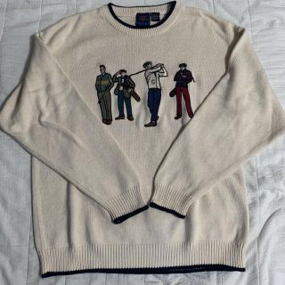 ポロラルフローレン(POLO RALPH LAUREN)のcotton treader  刺繍ニット　ゴルフ(ニット/セーター)