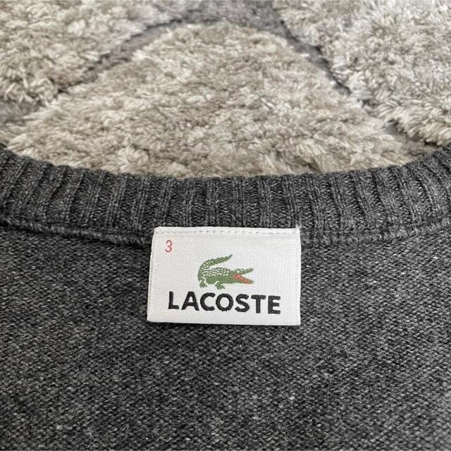 LACOSTE(ラコステ)のLACOSTE Vネックセーター 3 グレー メンズのトップス(ニット/セーター)の商品写真