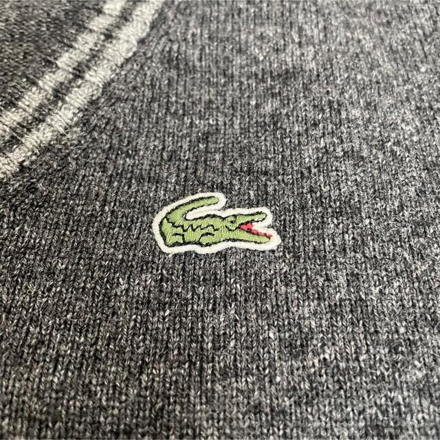 LACOSTE(ラコステ)のLACOSTE Vネックセーター 3 グレー メンズのトップス(ニット/セーター)の商品写真