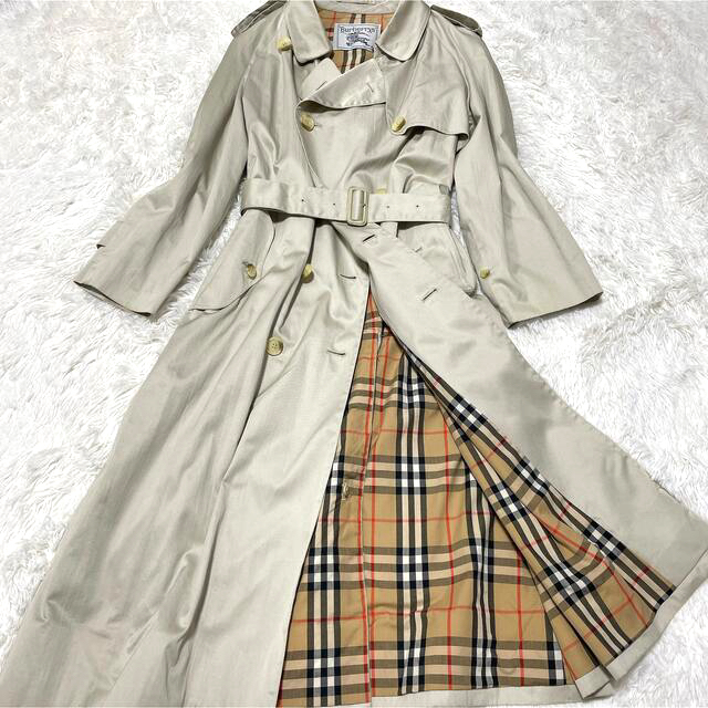 BURBERRY(バーバリー)のBurberry's トレンチコート　裏地ノバチェック　ベルト付き　レディースM レディースのジャケット/アウター(トレンチコート)の商品写真