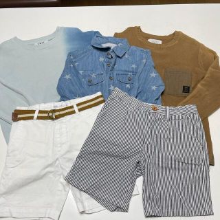 ザラ(ZARA)のZARA ニット ハーフパンツ AZUL デニムシャツ　5点(ニット)