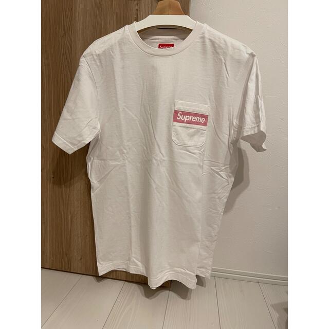 お得な情報満載 Supreme - Tシャツ tee pocket stripe mesh 19SS Supreme Tシャツ/カットソー(半袖/袖なし)