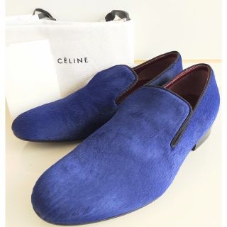 セリーヌ(celine)の★新品★イタリア製★CELINEセリーヌ★ハラコ★ロイヤルブルー★バレエシューズ(バレエシューズ)