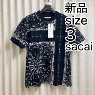 サカイ(sacai)の新品 sacai Dr. Woo バンダナ Tシャツ 3 サカイ ドクター・ウー(Tシャツ/カットソー(半袖/袖なし))