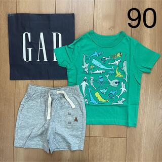 ベビーギャップ(babyGAP)の新品★baby gap半袖Tシャツ＆パンツセット90(Tシャツ/カットソー)