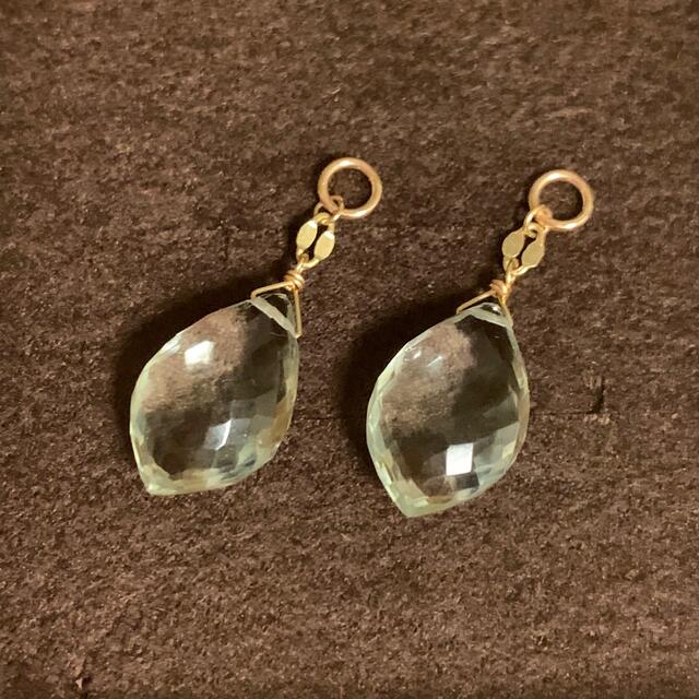 agete - アガットagete☆グリーンクォーツ☆チャーム☆ピアス