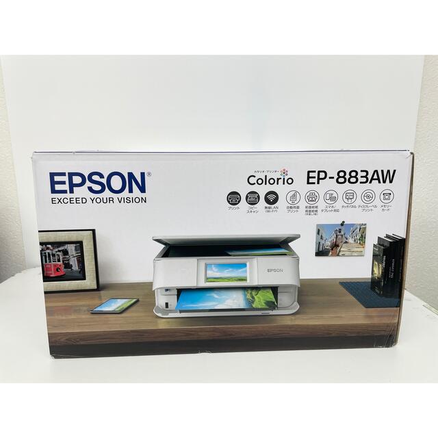 EPSON(エプソン)のEPSON カラーインクジェット複合機 カラリオ EP-883AW ホワイト スマホ/家電/カメラのPC/タブレット(PC周辺機器)の商品写真