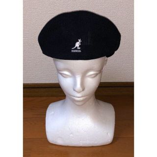 カンゴール(KANGOL)のL 新品 KANGOL ハンチングキャップ ブラック 黒 カンゴール ベレー帽(ハンチング/ベレー帽)