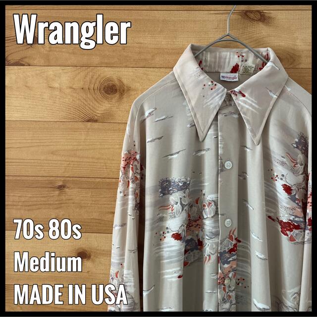 お買い得の通販 総柄 wrangler ウエスタン ビンテージ 古着 90s ラングラー シャツ シャツ