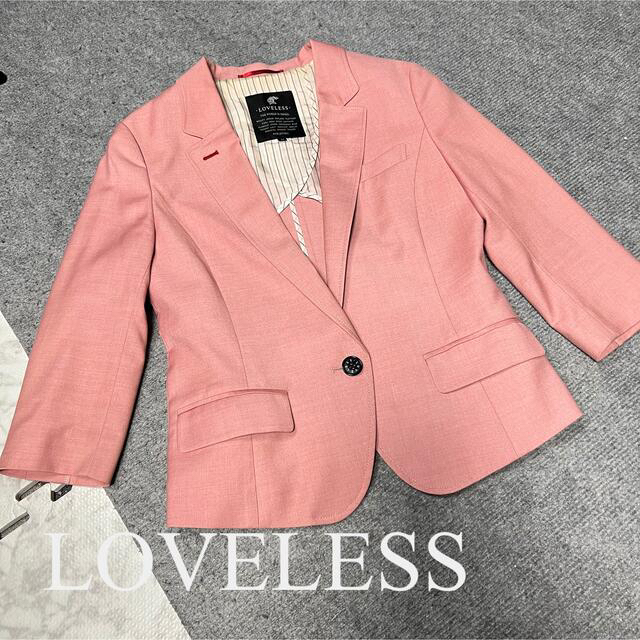 LOVELESS(ラブレス)のGW SALE✨ LOVELESS 七分袖 ピンク テーラードジャケット レディースのジャケット/アウター(テーラードジャケット)の商品写真