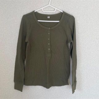 ユニクロ(UNIQLO)のワッフルヘンリーネックT(カットソー(長袖/七分))