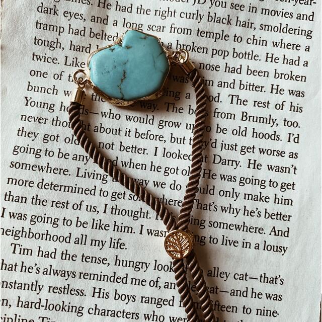 turquoise slice bracelet gold  ハンドメイドのアクセサリー(ブレスレット/バングル)の商品写真