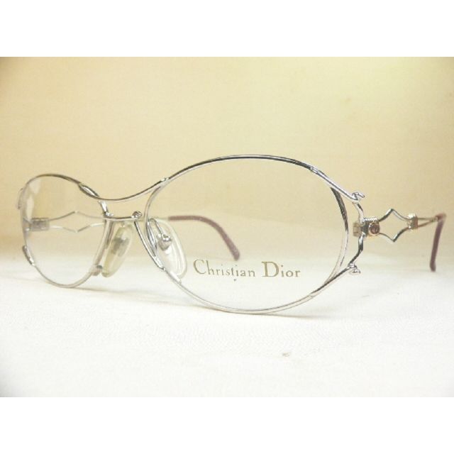 Christian Dior(クリスチャンディオール)のChristian Dior ヴィンテージ 眼鏡フレーム ワイヤー調 ディオール レディースのファッション小物(サングラス/メガネ)の商品写真