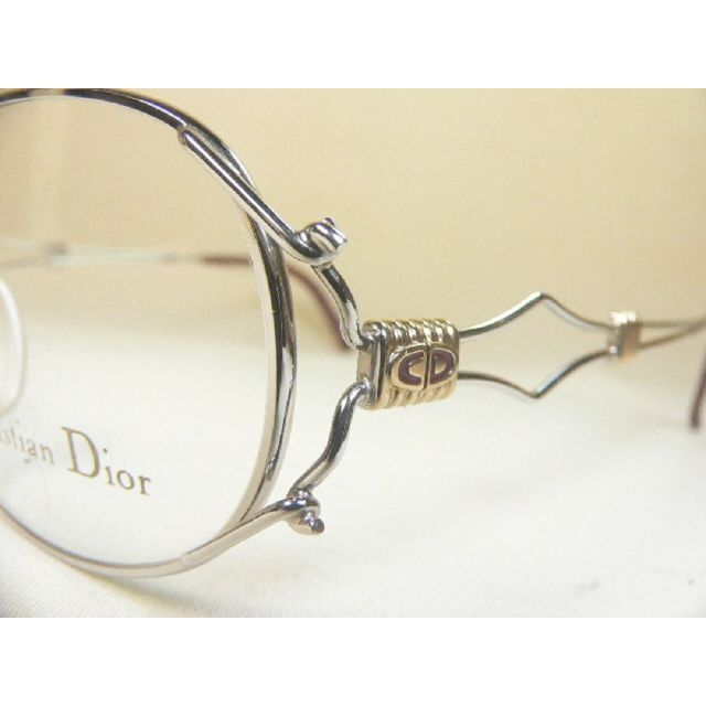 Christian Dior(クリスチャンディオール)のChristian Dior ヴィンテージ 眼鏡フレーム ワイヤー調 ディオール レディースのファッション小物(サングラス/メガネ)の商品写真