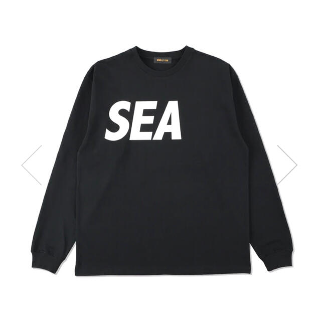 wind and sea L/S T-shirt / Black-Silverwindandsea