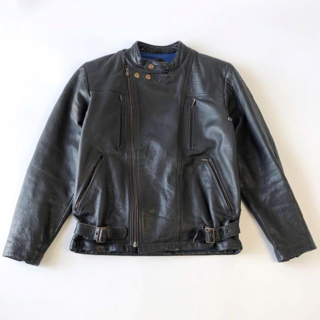 NSSジャケットCASUAL leather 日本製　黒　ライダース　ジャケット　牛革　ダブル