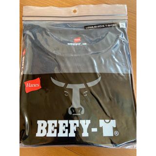 ヘインズ(Hanes)のヘインズ　ビーフィー　ロンT  Sサイズ　ブラック　Hanes(Tシャツ/カットソー(七分/長袖))