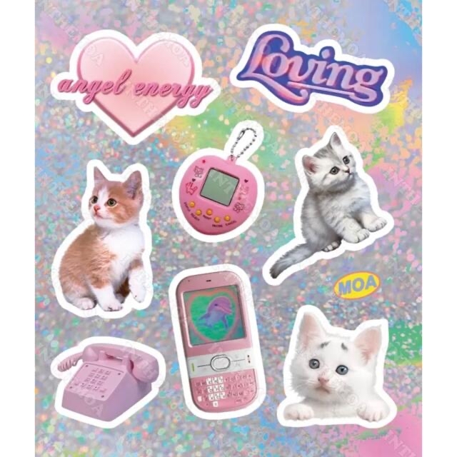 Swankiss(スワンキス)のcute cat sticker インテリア/住まい/日用品の文房具(シール)の商品写真