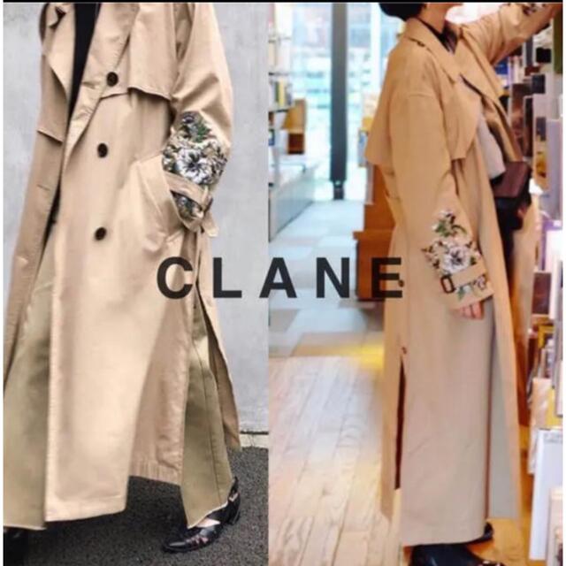 CLANE(クラネ)のクラネ刺繍トレンチコートCLANE美品 レディースのジャケット/アウター(トレンチコート)の商品写真