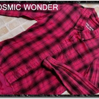 コズミックワンダー(COSMIC WONDER)のコズミックワンダー　チェック長袖シャツ　ピンク(シャツ)